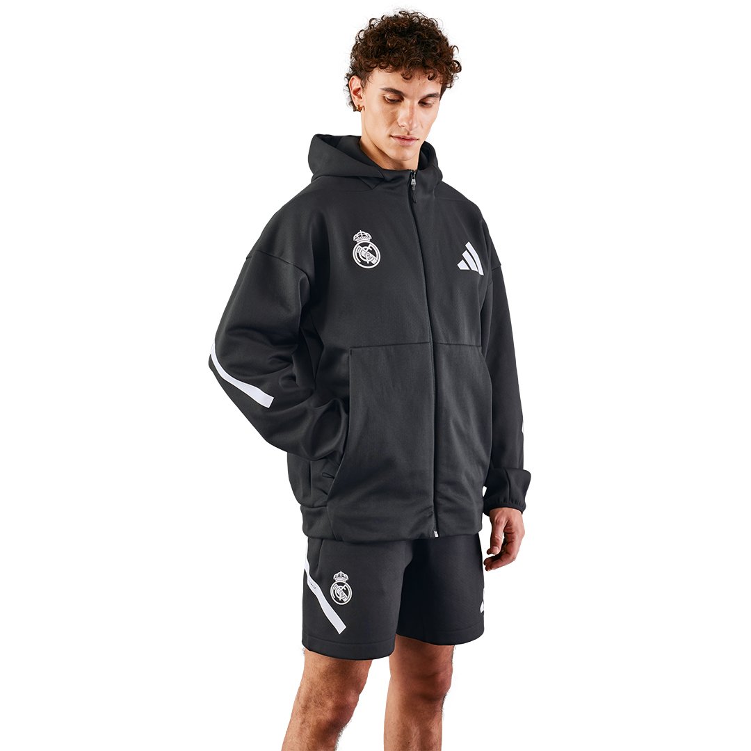 Mens adidas Real Urban Full Zip Hoodie Black – The Official Real