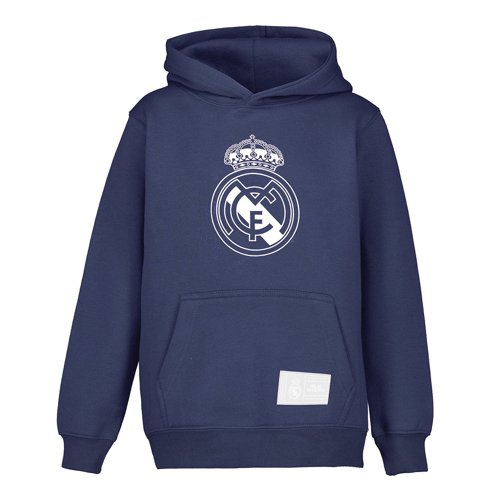 Kids Color Crest Hoodie Navy Real Madrid