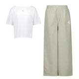 Womens Real Madrid White Dreams Pijama Set T- Shirt & Long Wide Trousers Green