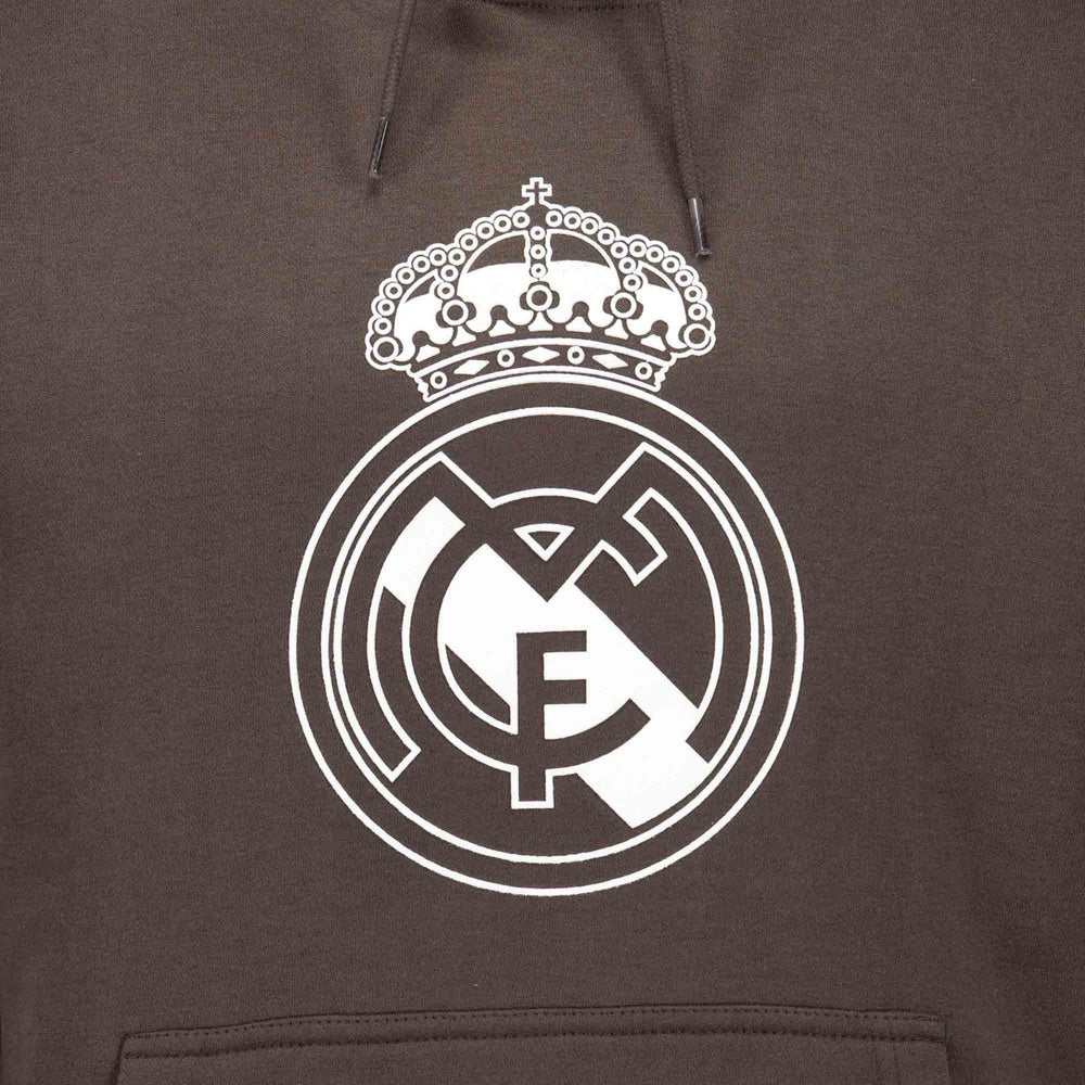 Mens Color Crest Hoodie Washed Black Real Madrid