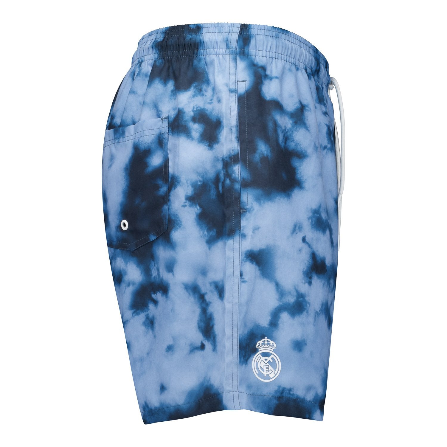 Mens Real Madrid Tye Dye Black Swimshorts