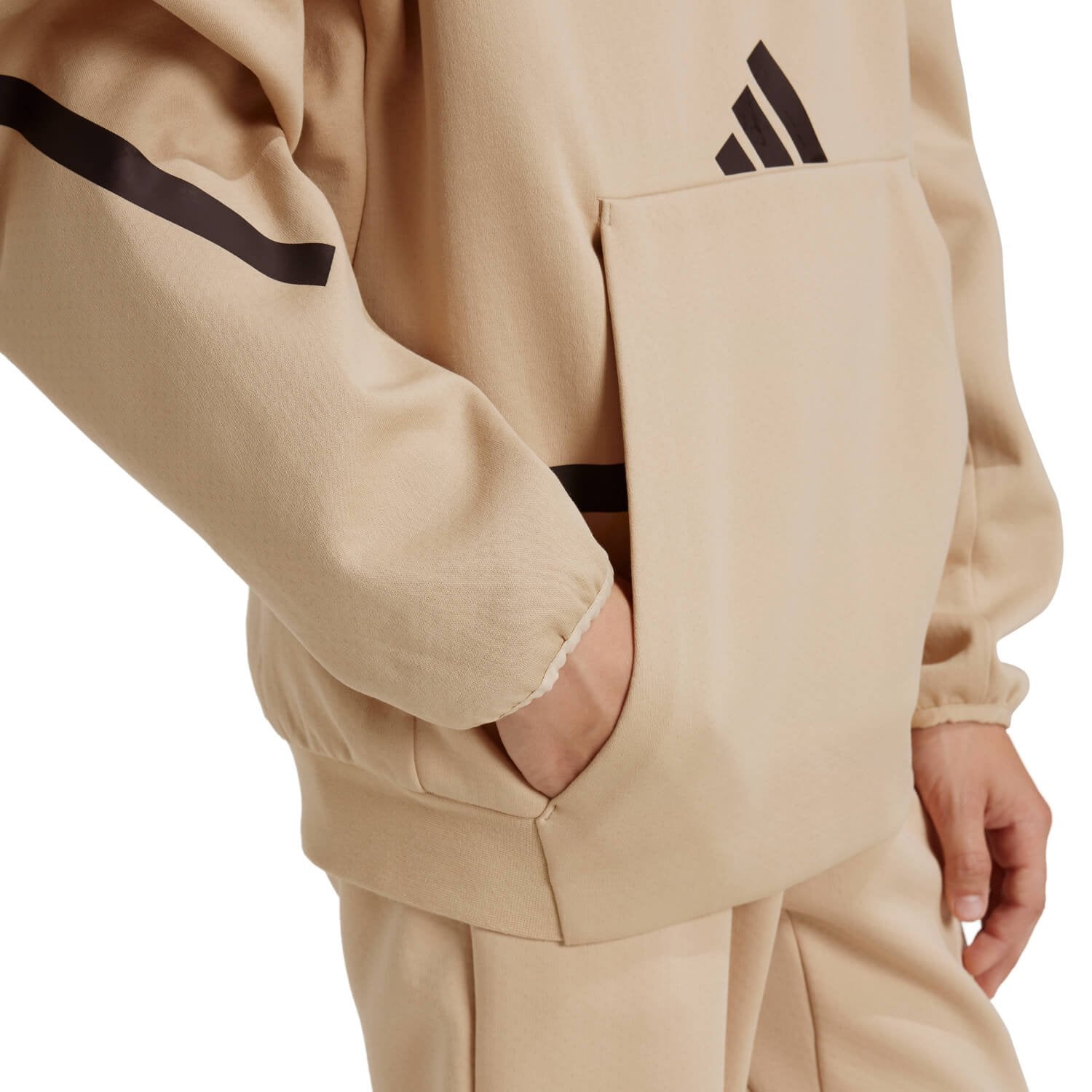 Kids adidas Real Urban Hoodie Cream/ Black