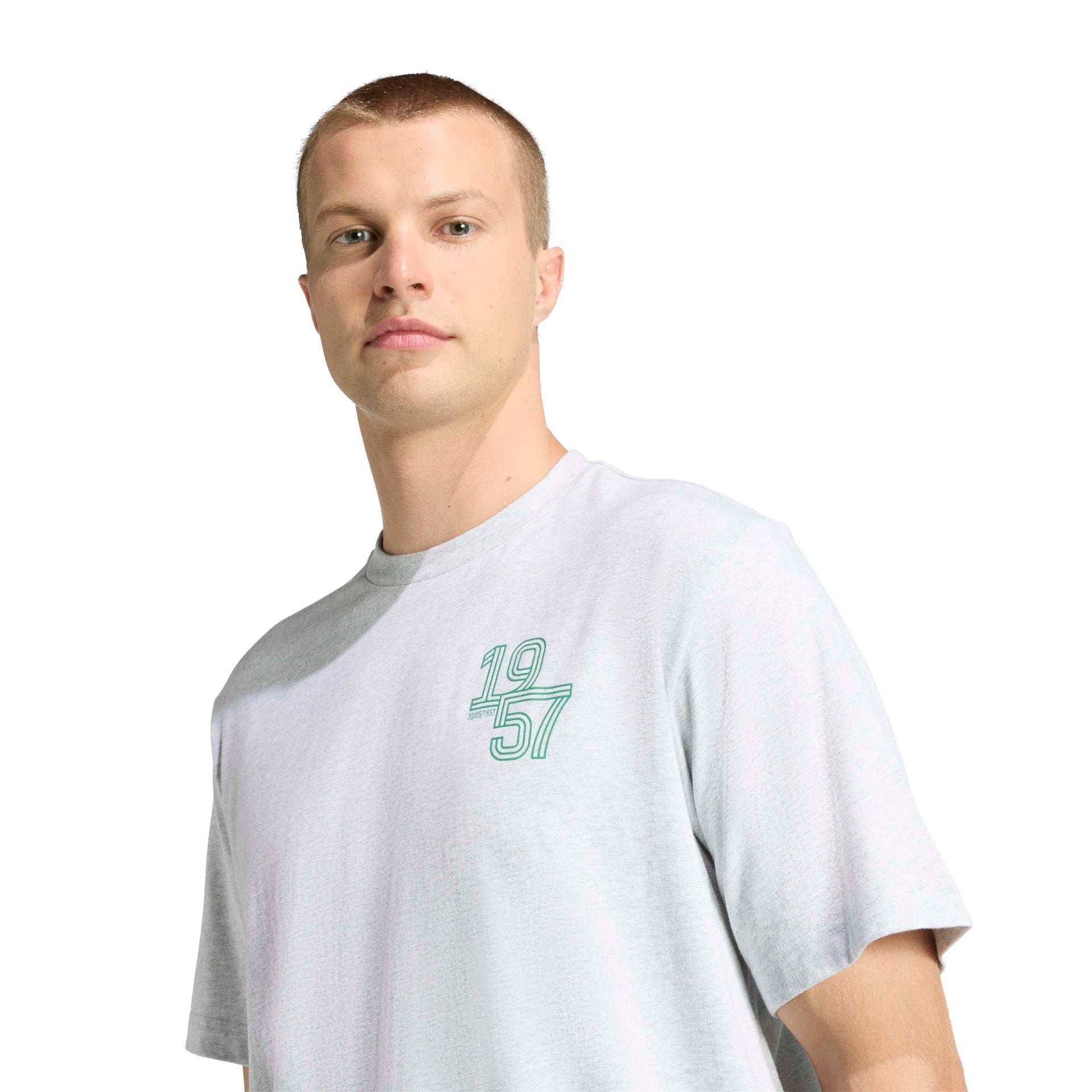 Mens adidas Heritage Pack T-Shirt Grey | 1957 – Official Real