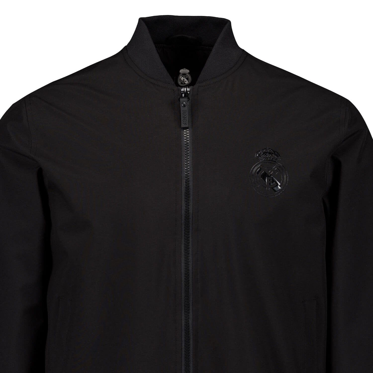 Mens Outerwear Bomber Jacket Black Real Madrid
