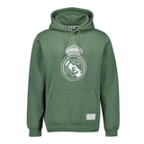Sweat à capuche vert foncé avec écusson Real Madrid pour homme