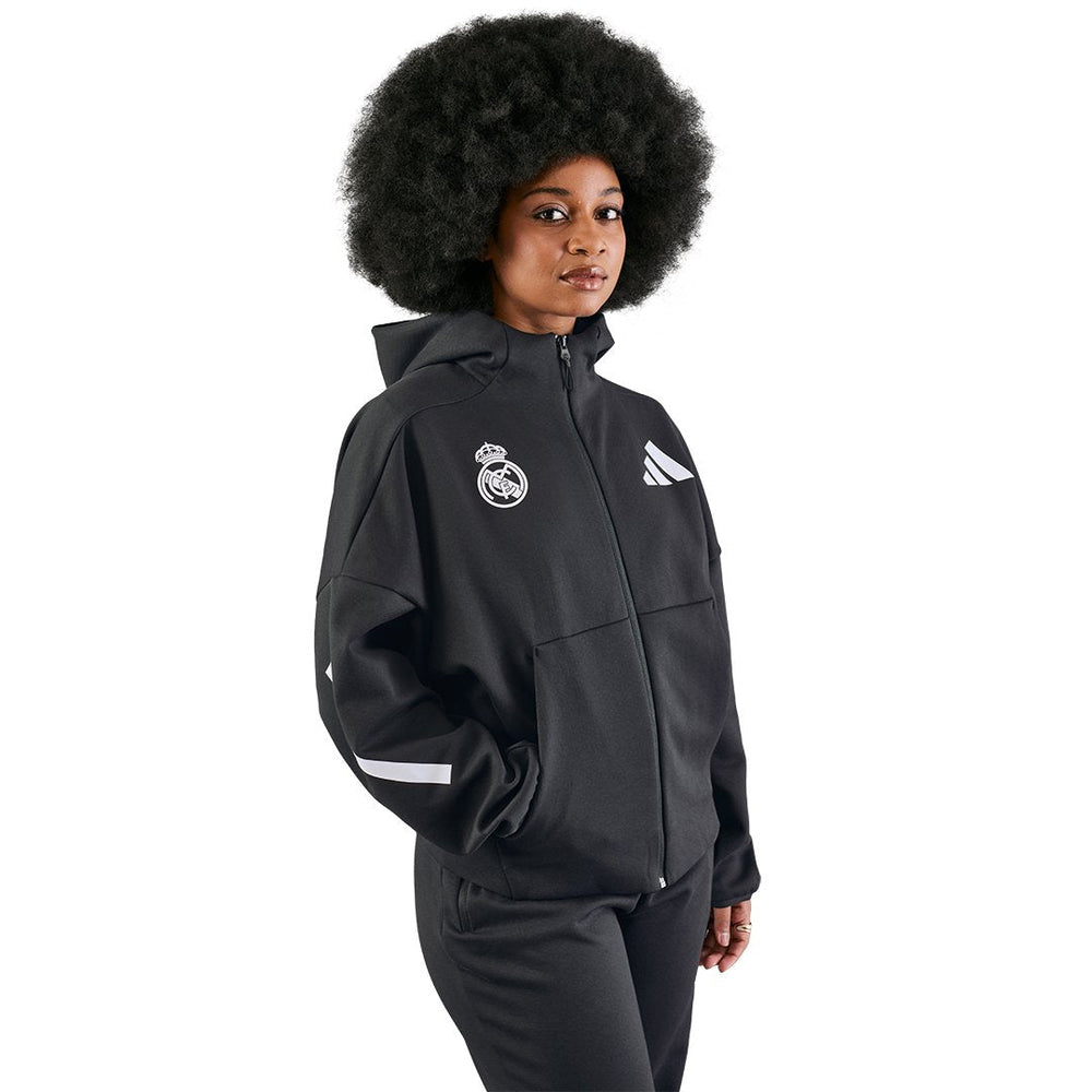 Womens adidas Real Urban Full Zip Hoodie Black