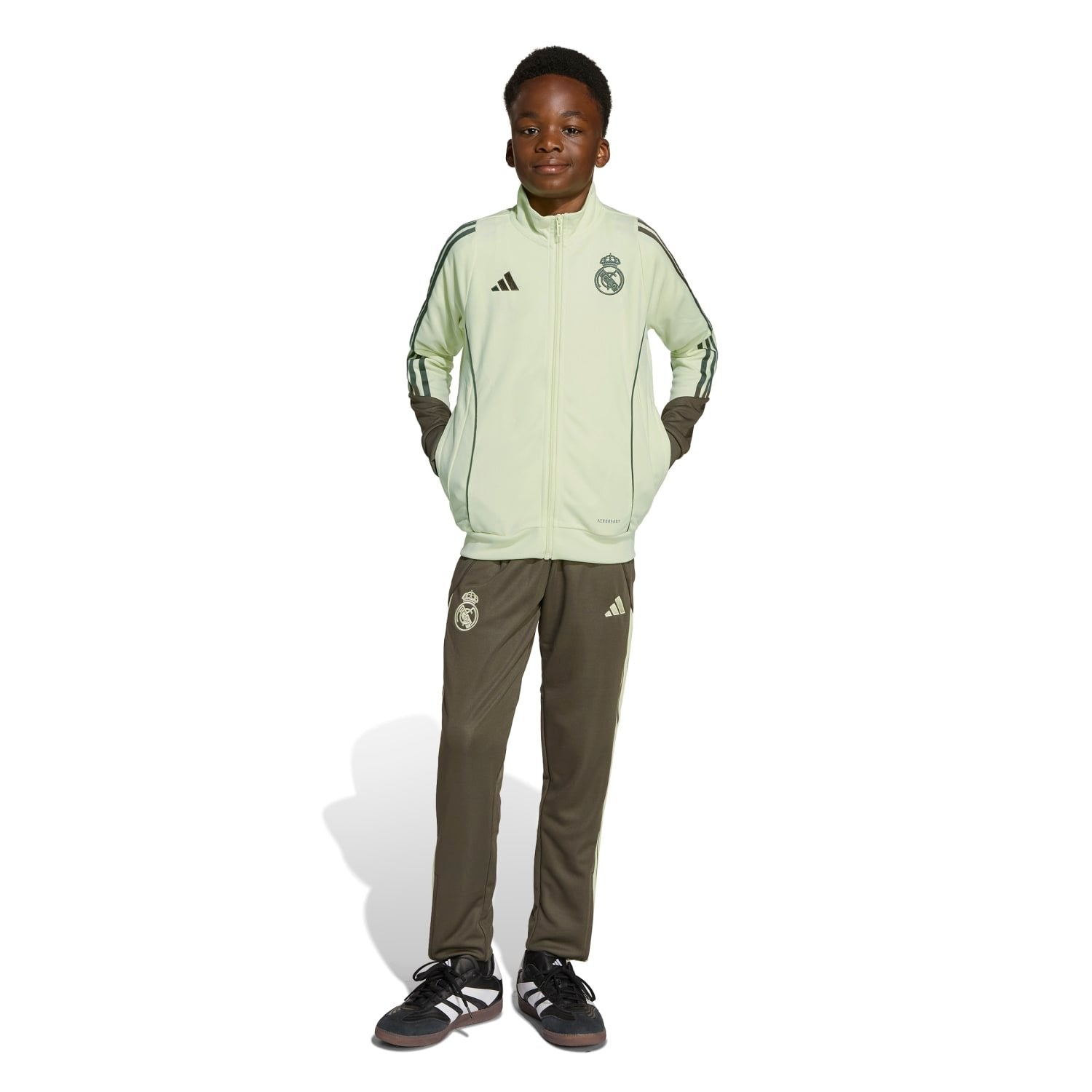 Kids adidas Training Tracksuit Pants 25/26 Dark Olive
