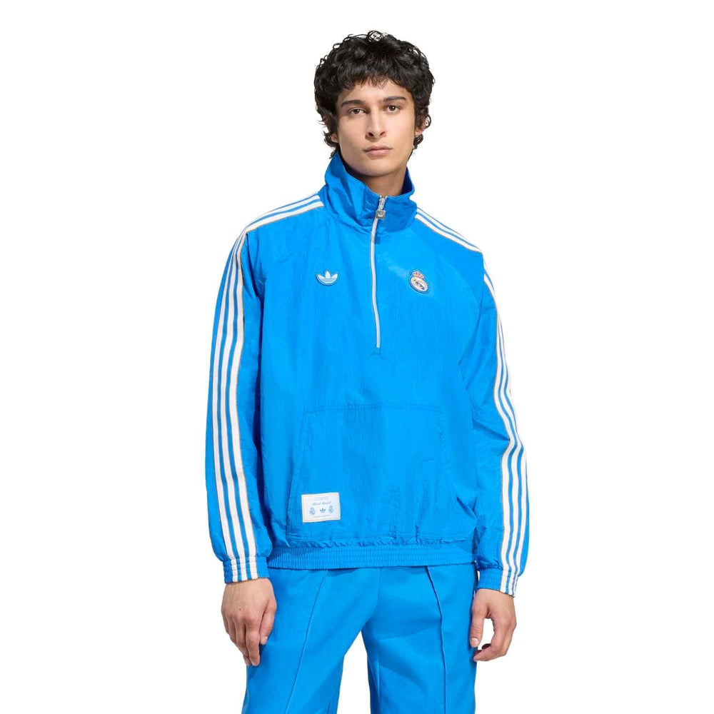 Mens adidas Originals Terrace Icons Half Zip Jacket 25/26 Blue