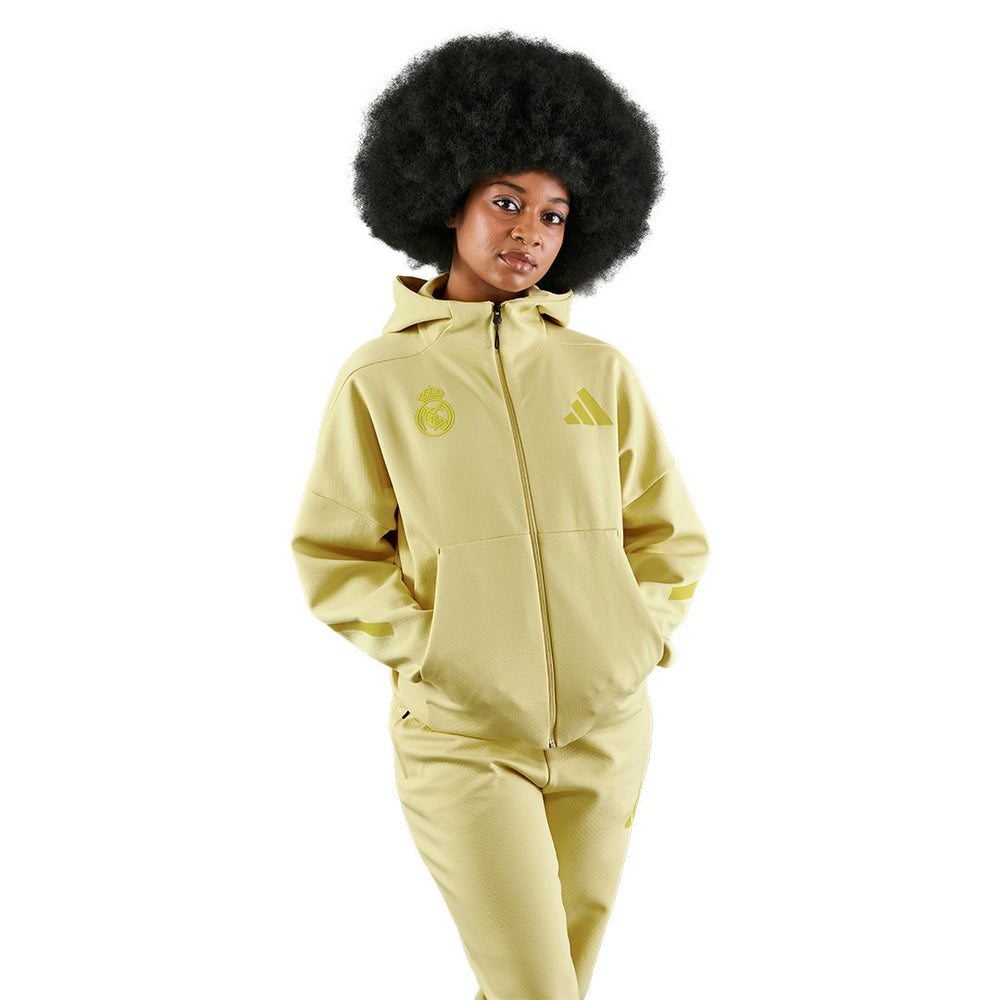 Womens adidas Real Urban Full Zip Hoodie Yellow