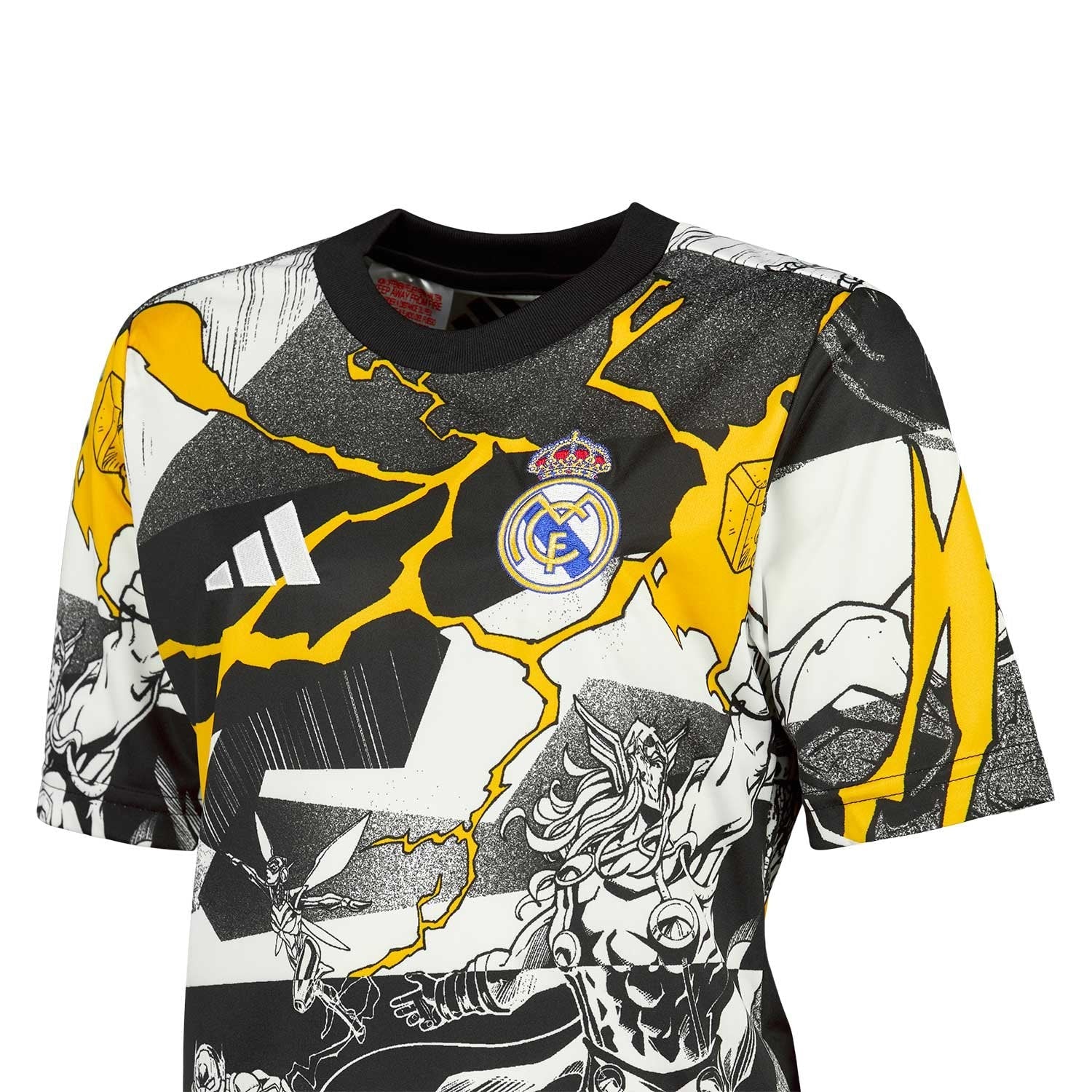 Youth adidas Marvel Warm Up Shirt 25/26 White/Black – The Official