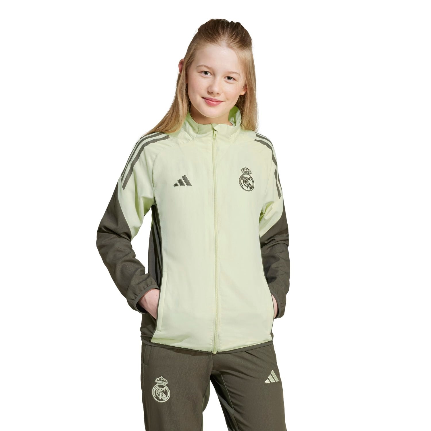 Kids adidas Training Tracksuit Jacket 25/26 Lime Green