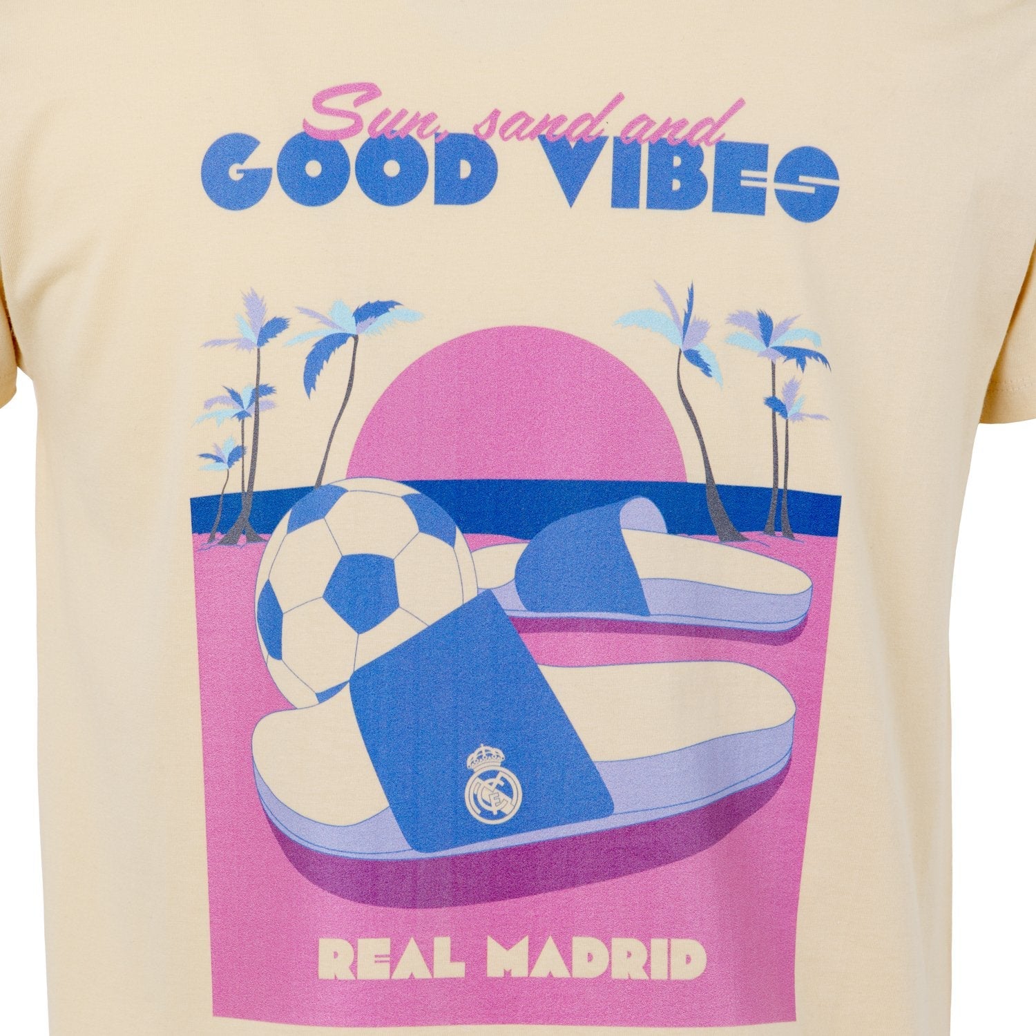 Mens Pink Summer Vibes T-Shirt Beige – Official Real Madrid Store