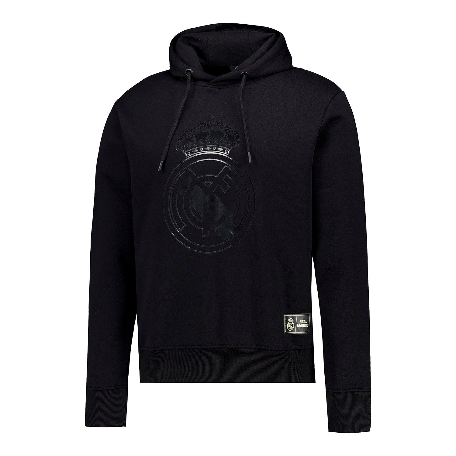 Mens Blackout Hoodie Crest Black Real Madrid – Official Real