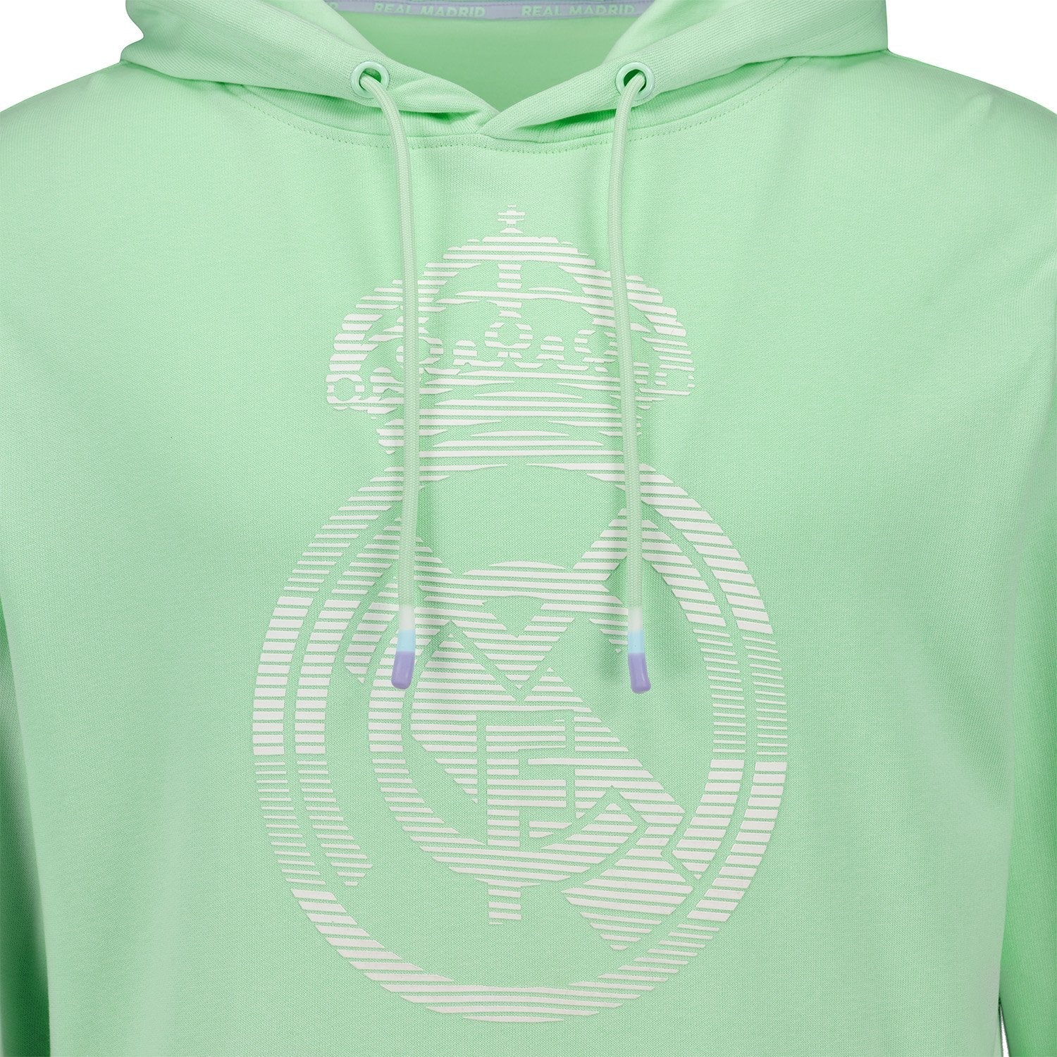 Mens Pastel Crest Hoodie Green Real Madrid
