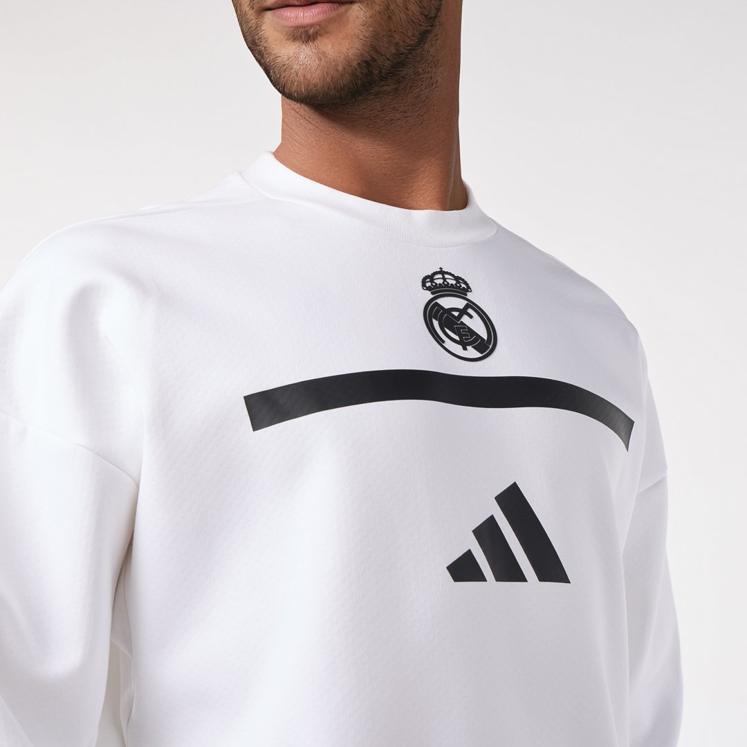 Mens adidas Real Urban Crew Sweatshirt White