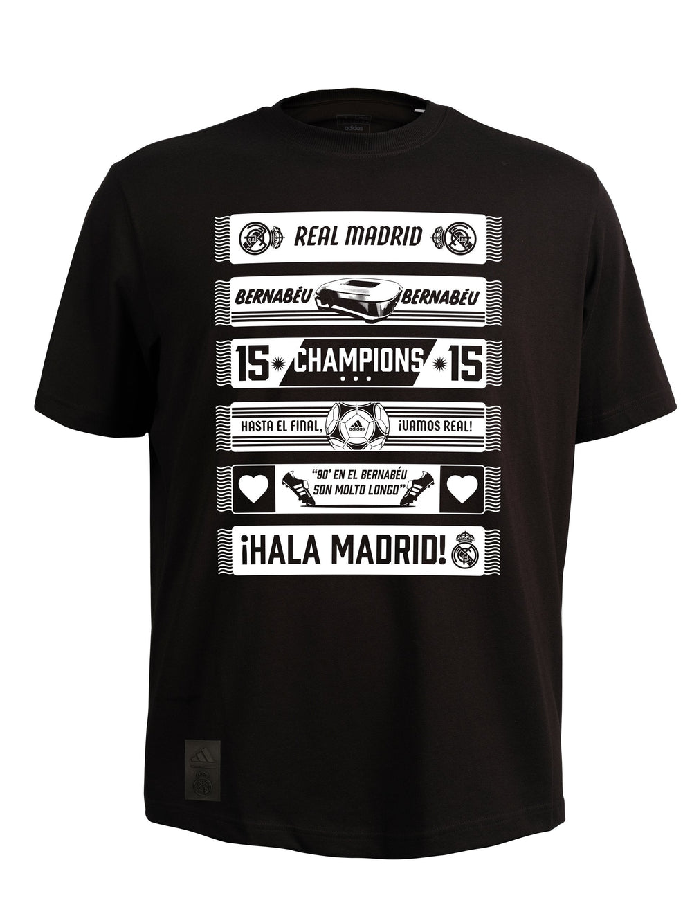 Mens adidas Scarves T-Shirt Black