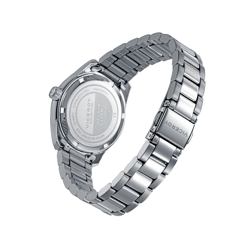 Kids Steel Ceramic Bracelet Watch Silver Viceroy
