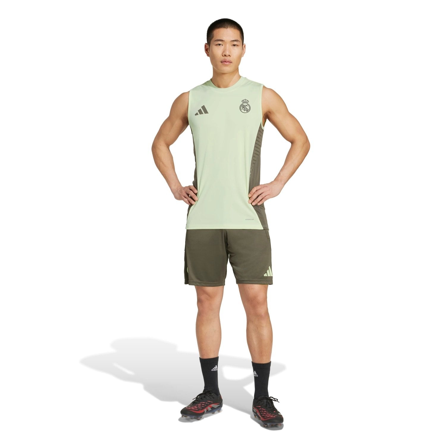 Mens adidas Training Sleeveless Shirt 25/26 Lime Green