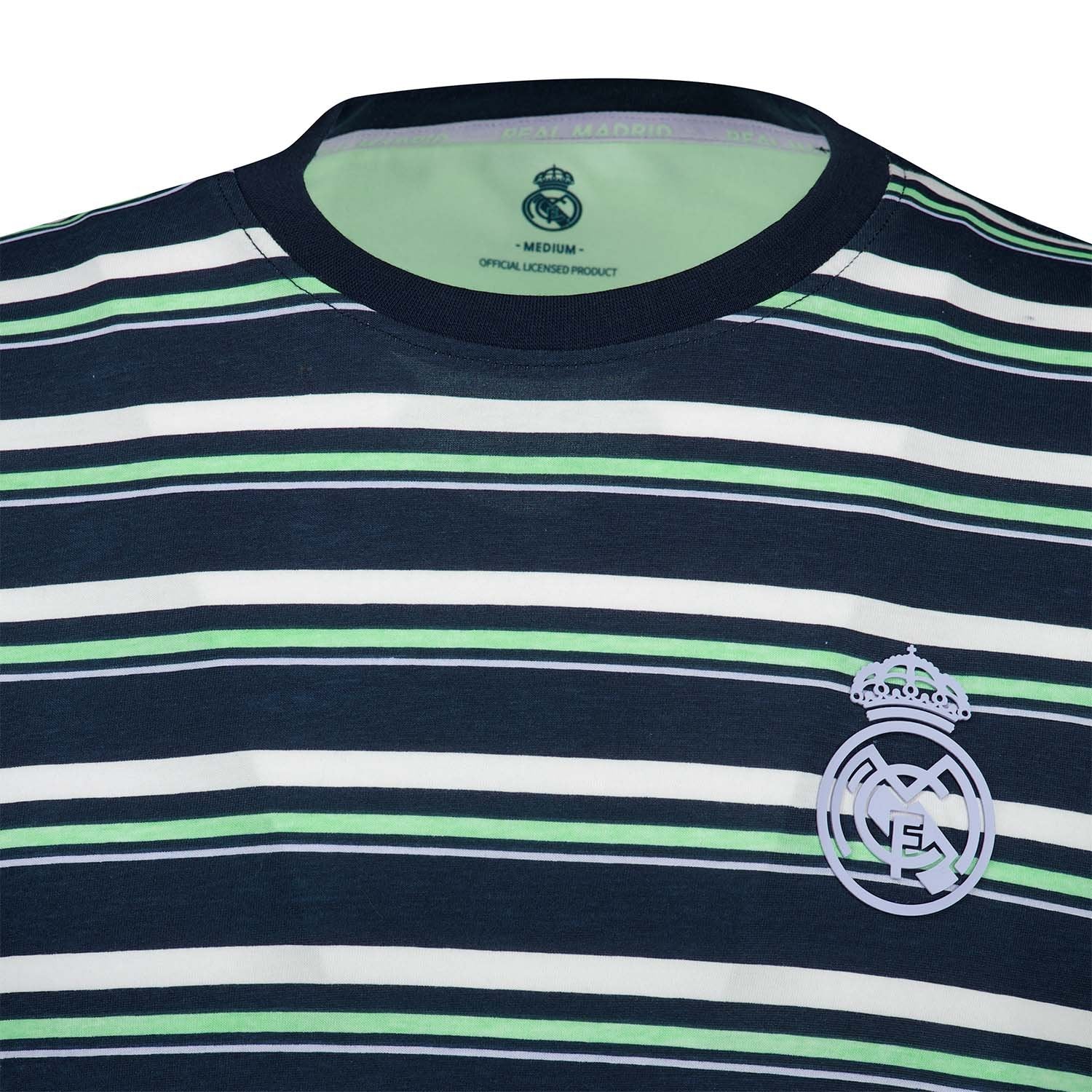 Mens Pastel Single T-Shirt Y/D Stripe Tee Dark Real Madrid