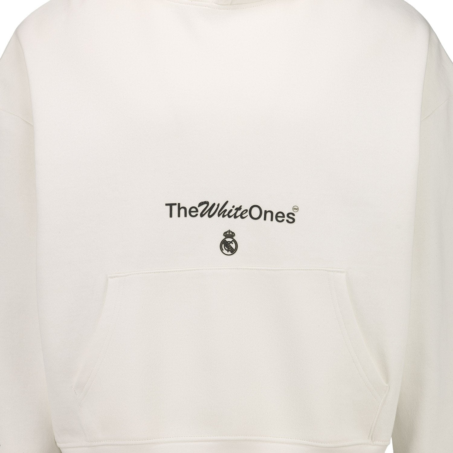 Mens The White Ones Text Hoodie White