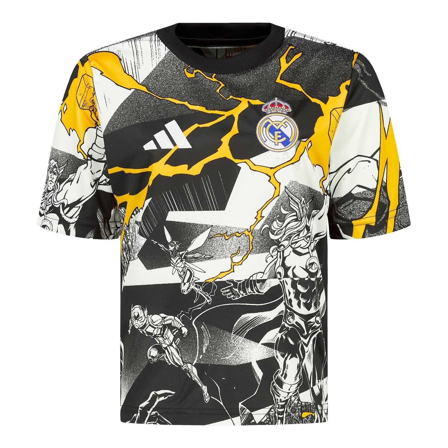 Youth adidas Marvel Warm Up Shirt 25/26 White/Black – The Official