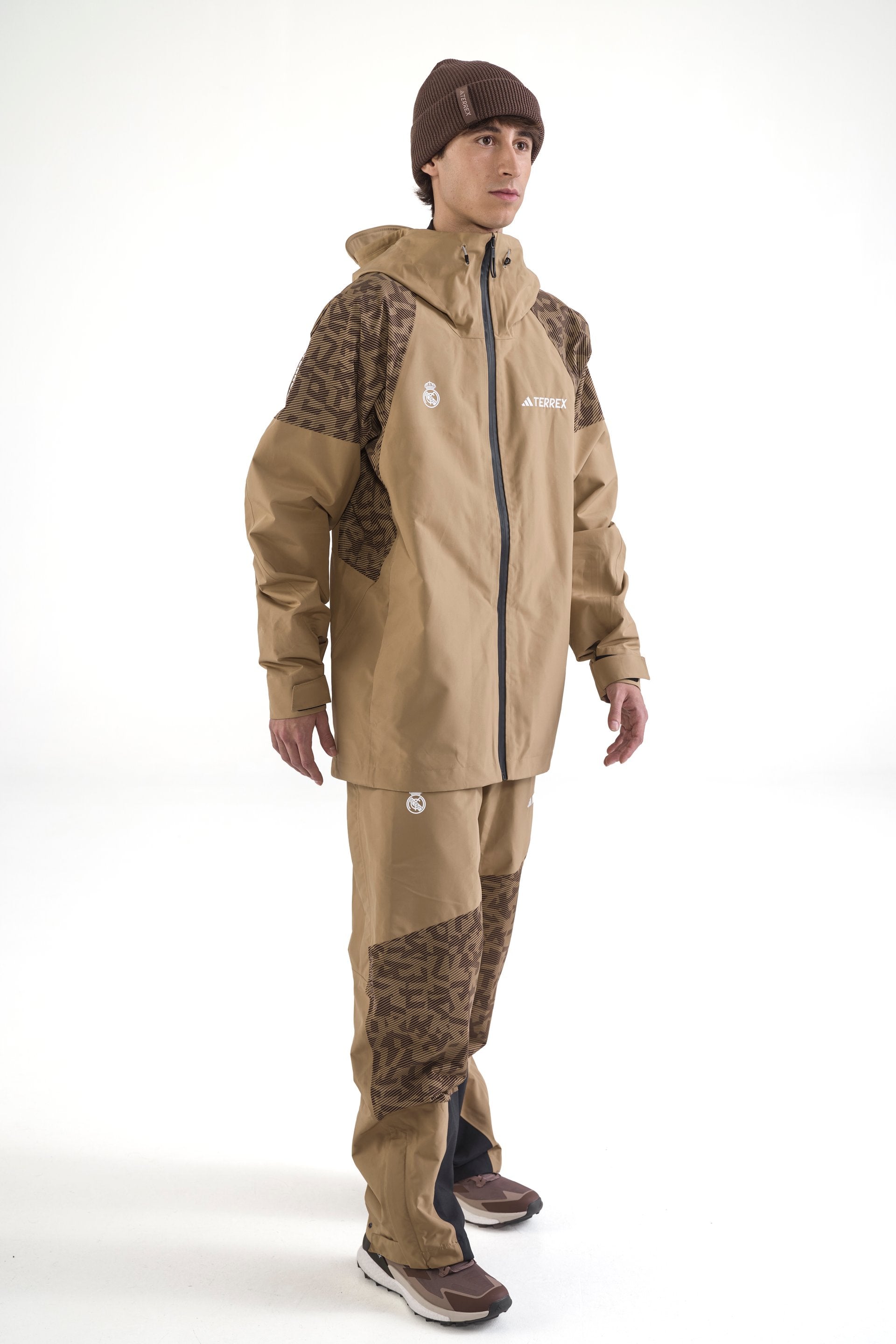 Mens adidas Terrex CLIMAPROOF+ Snow Jacket Brown