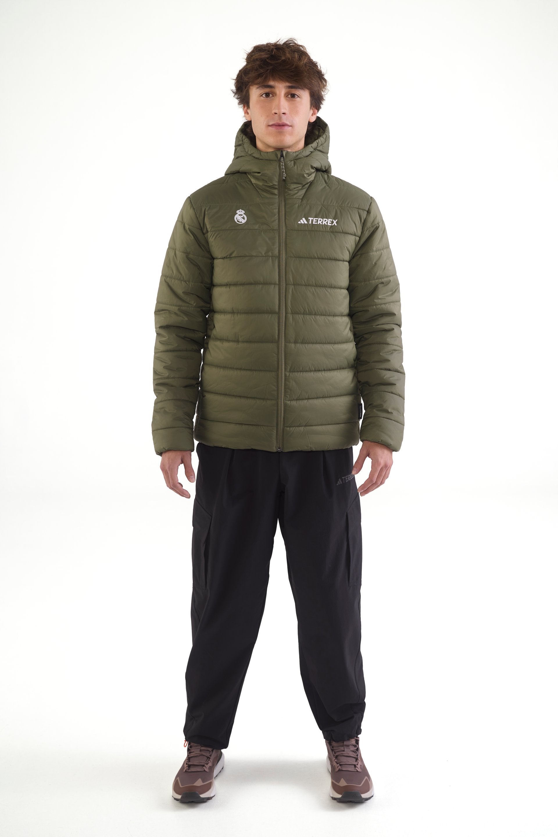 Mens adidas Terrex CLIMAWARM Insulated Rain Jacket Green