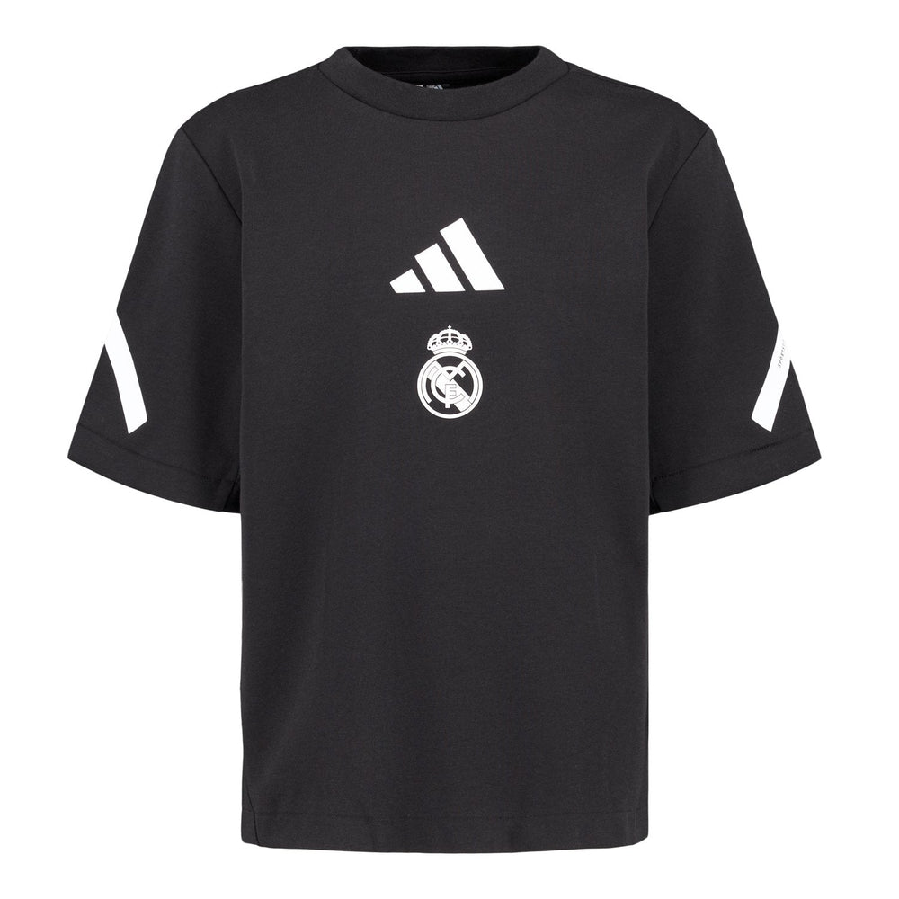 Kids Adidas Real Urban T-Shirt Black/ White
