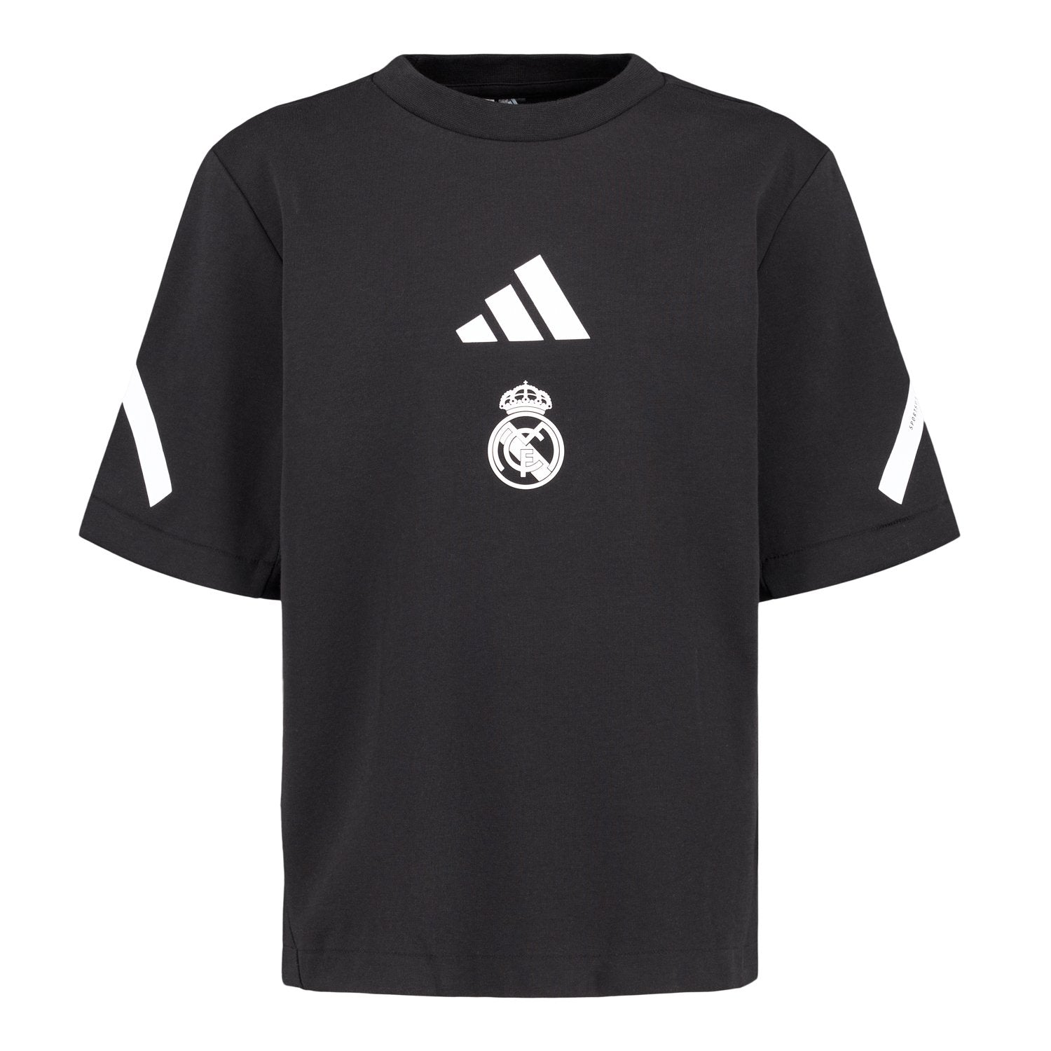 Kids Adidas Real Urban T-Shirt Black/ White