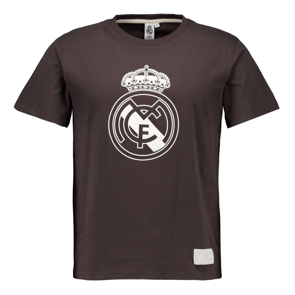 Mens Color Crest T-Shirt Washed Black Real Madrid