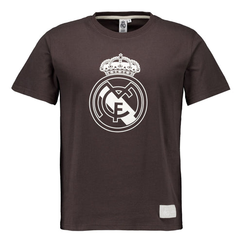 Mens Color Crest T-Shirt Washed Black Real Madrid