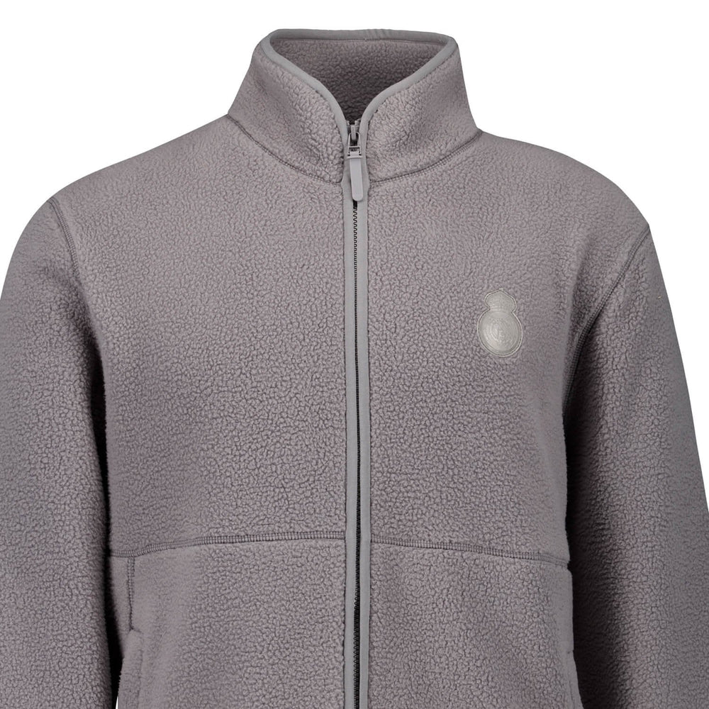 Mens Outerwear Sherpa Jacket Grey Real Madrid