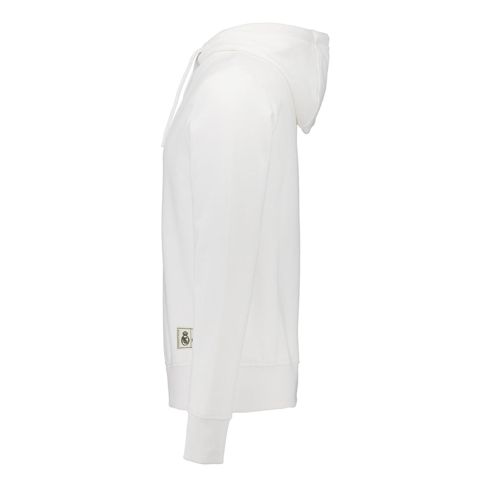 Mens Blackout Hoodie Crest White Real Madrid