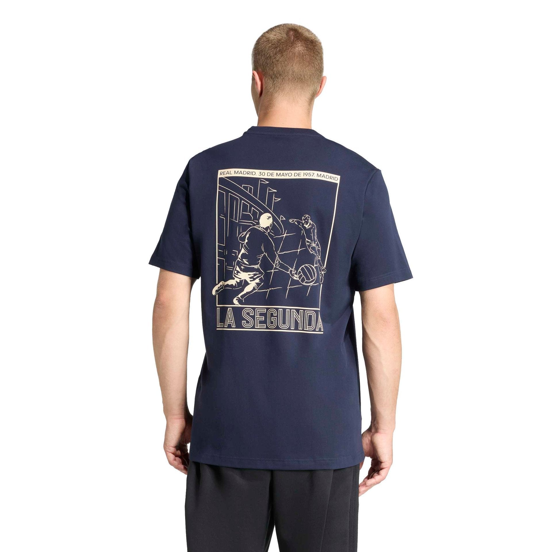 Mens adidas Heritage Pack T-Shirt Navy | 1957 – Real Madrid Europe