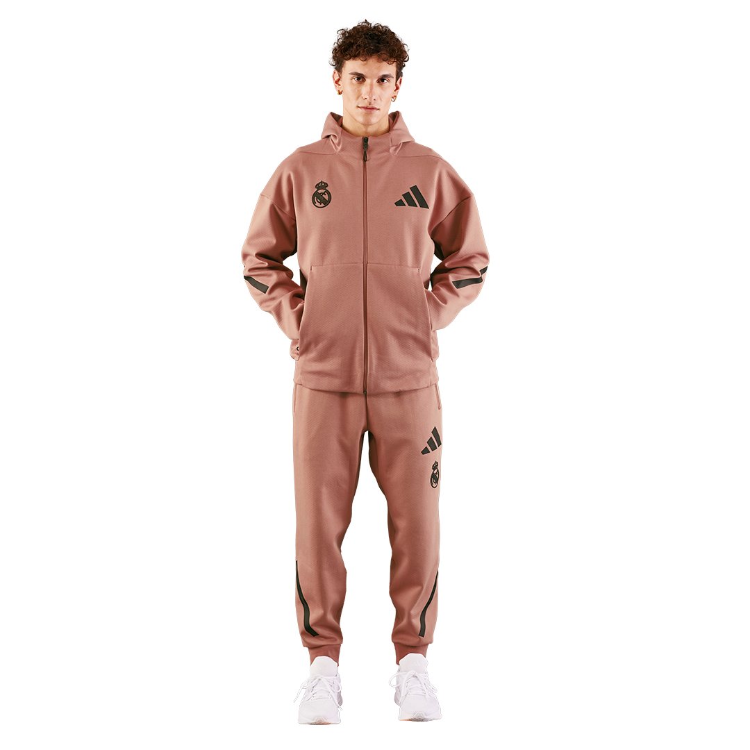 Mens adidas Real Urban Full Zip Hoodie Brown