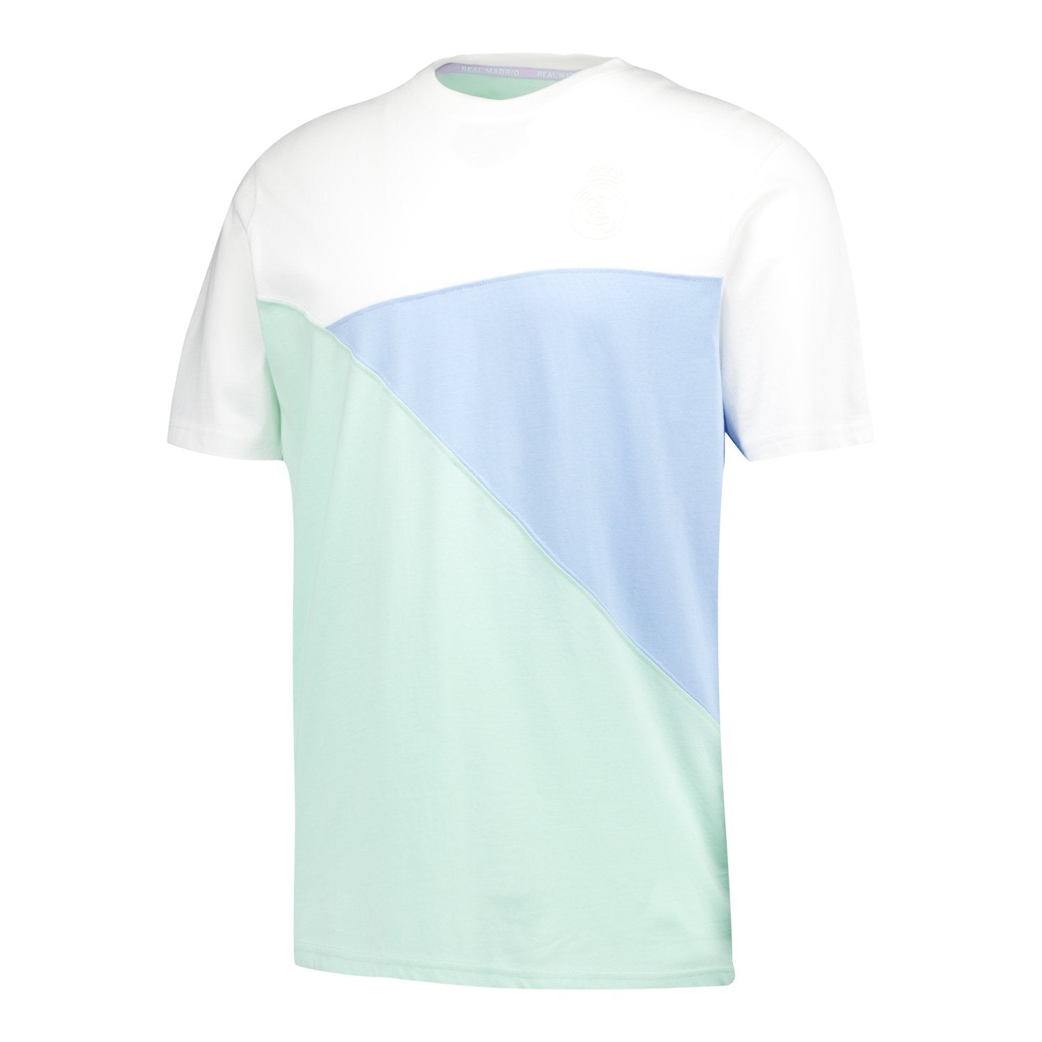 Mens Pastel Diagonal Panel T-shirt Multicolor Real Madrid