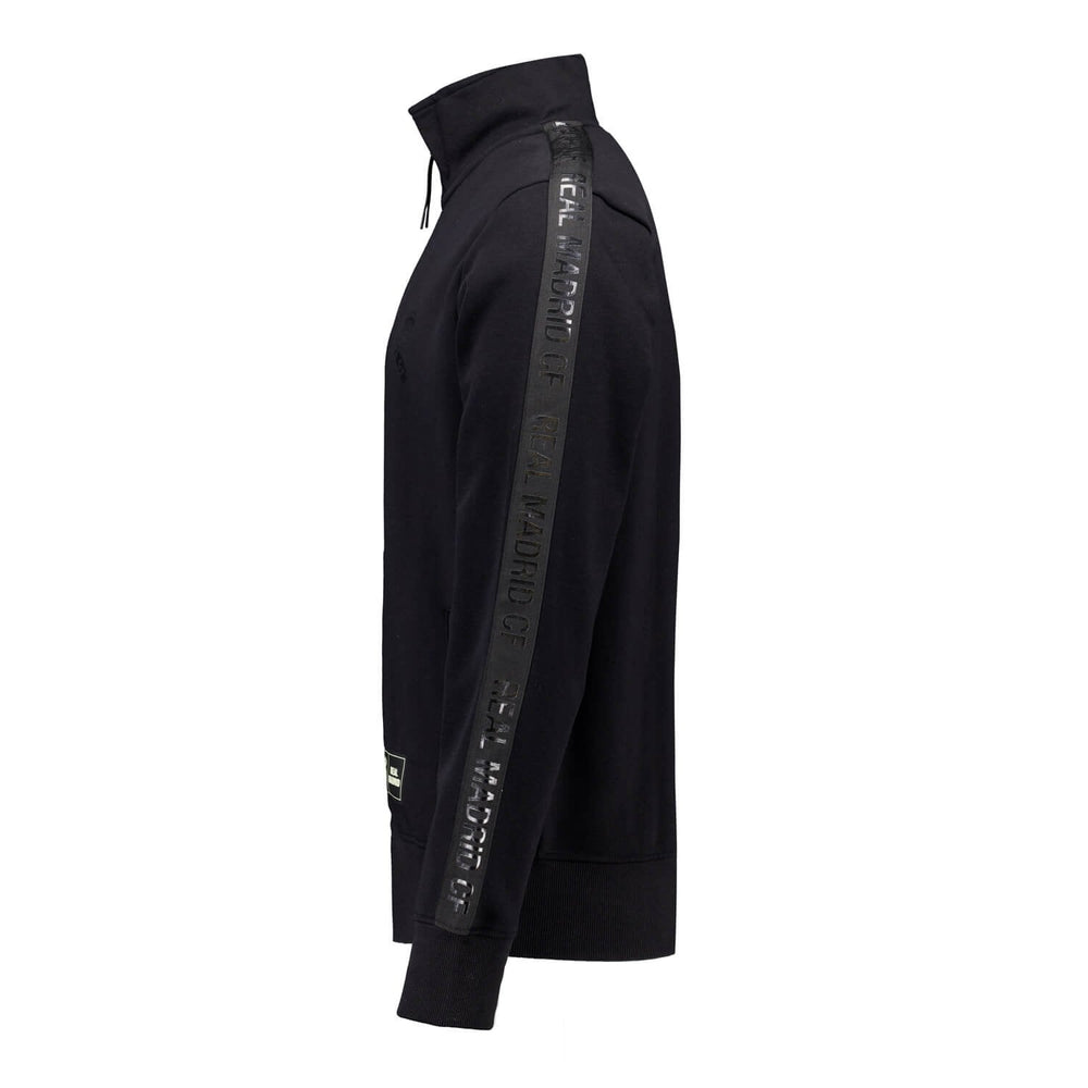 Mens Blackout Track Top Tape Black Real Madrid