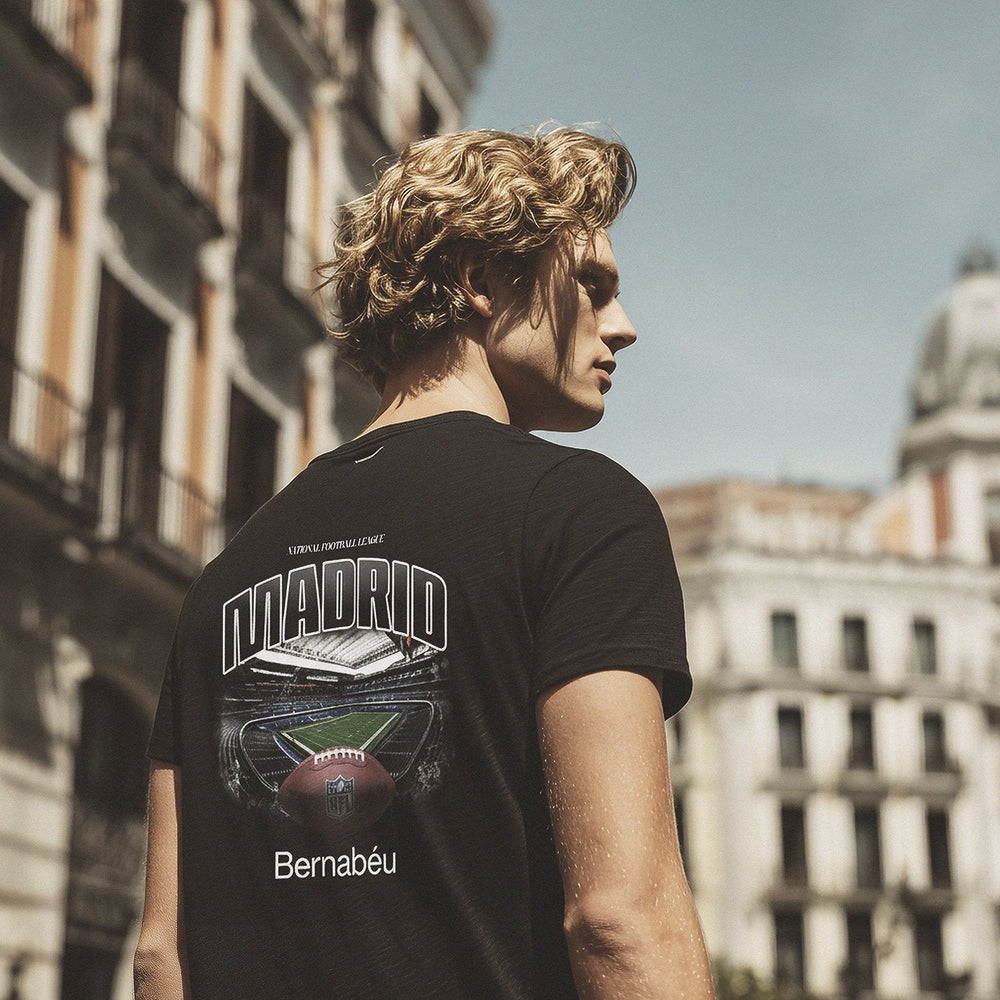 Mens Bernabéu x NFL Football Field Shirt Black