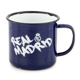 Taza Metalica 350ml Texto Azul Real Madrid