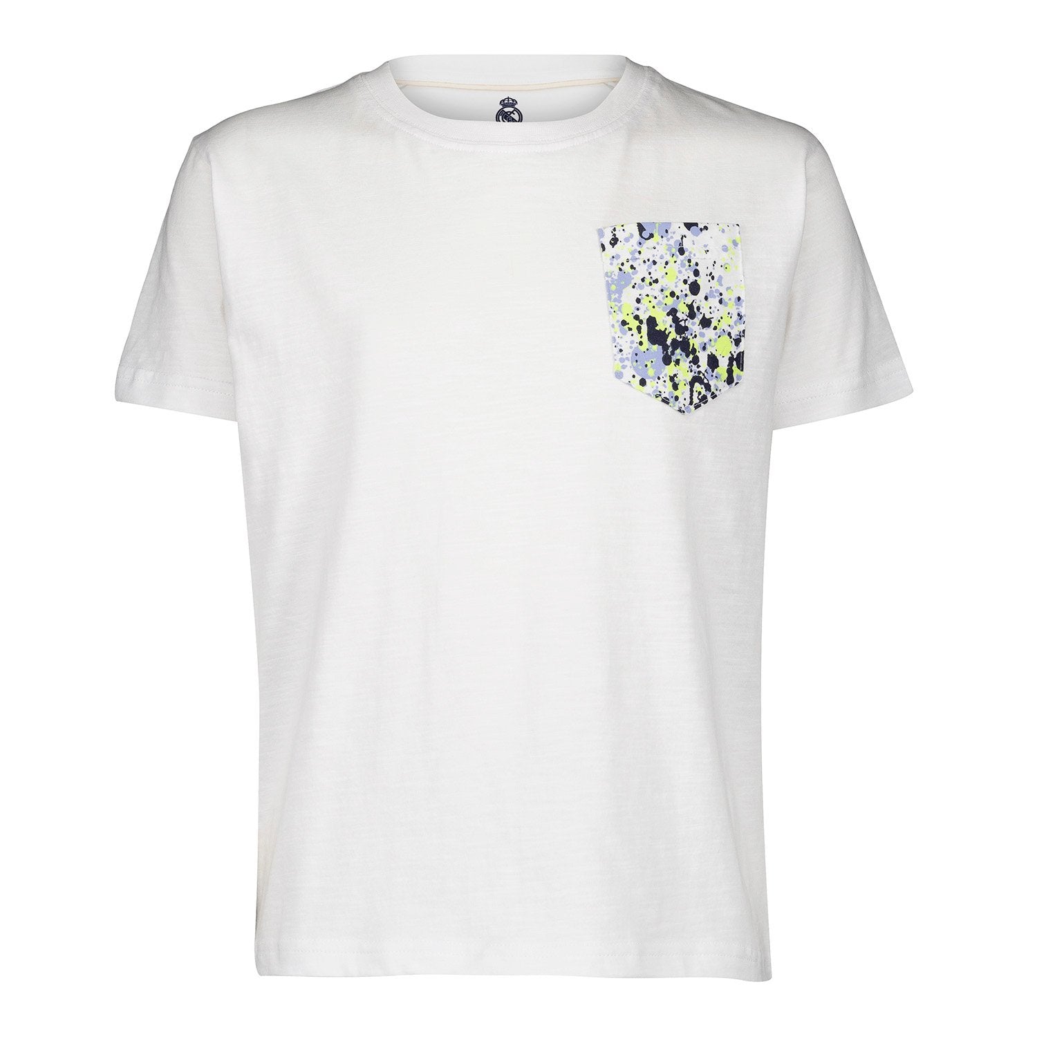 Kids T-Shirt Fan Kids Splatter Pocket White Real Madrid