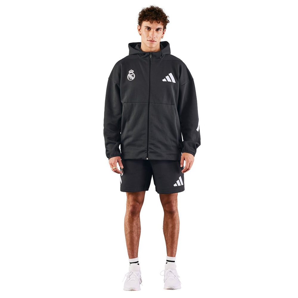 Mens adidas Real Urban Full Zip Hoodie Black