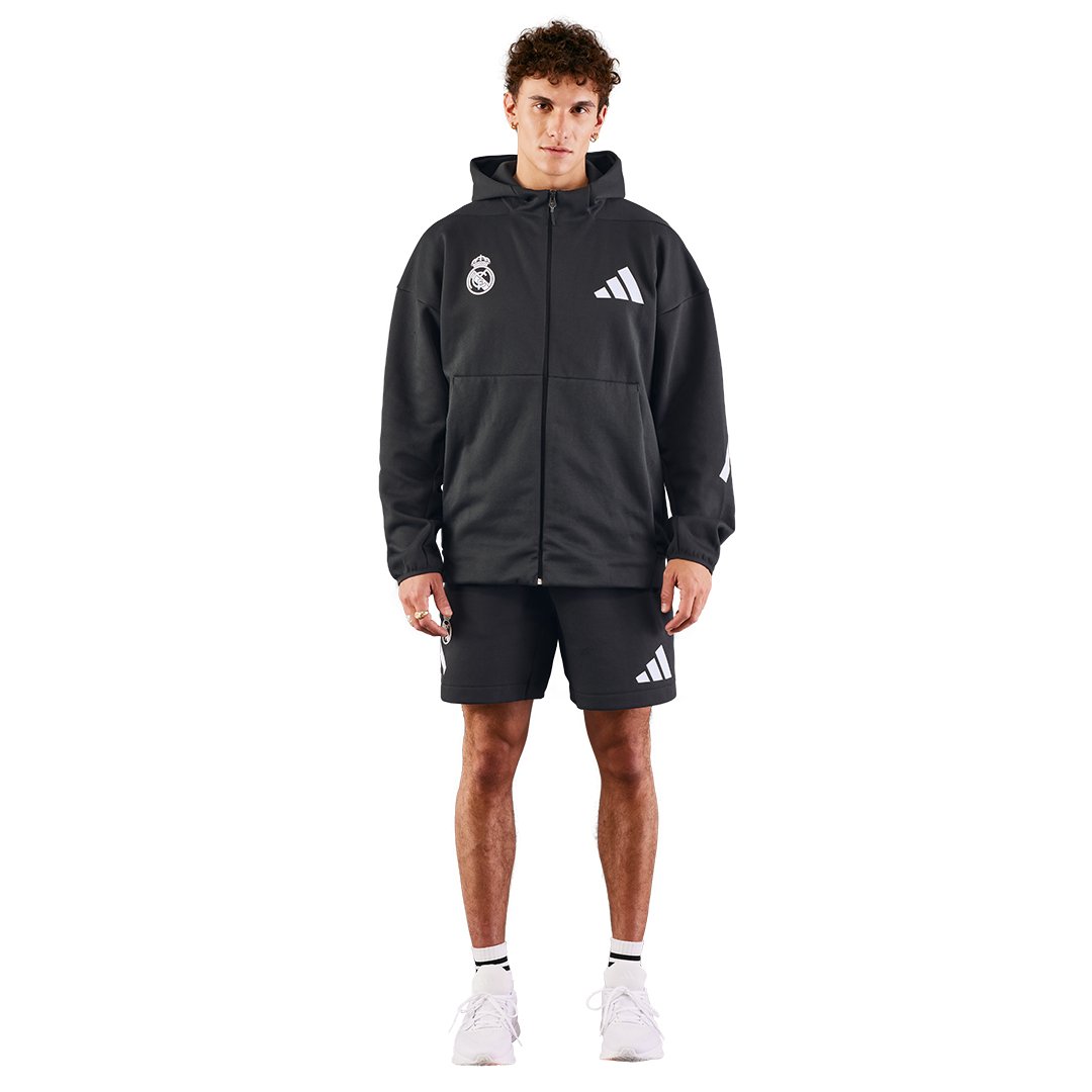 Mens adidas Real Urban Full Zip Hoodie Black