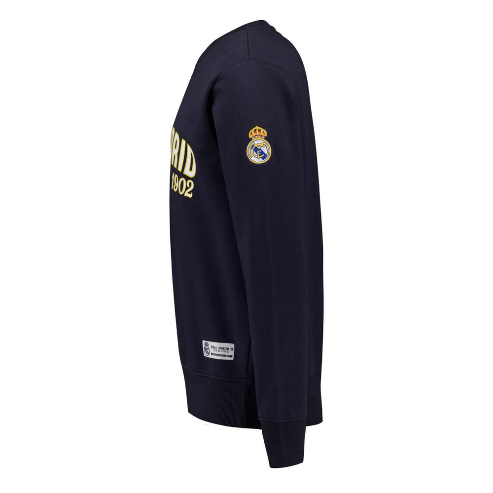 Mens Baseball Crewneck Sweatshirt Navy Real Madrid