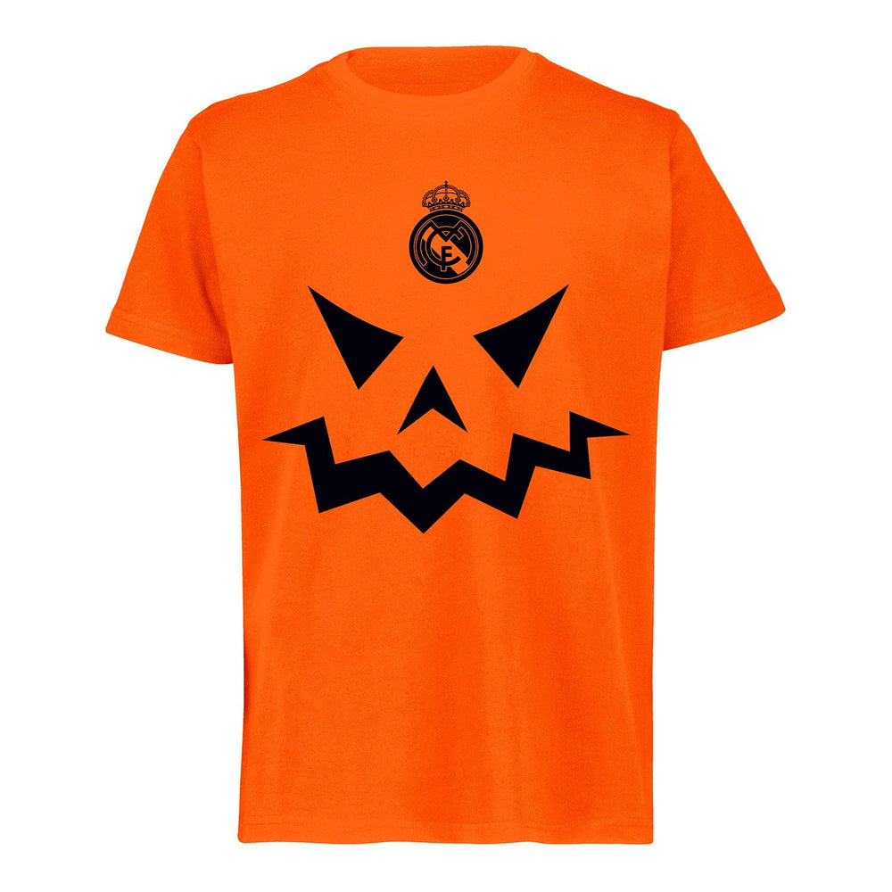 Kids Halloween Pumpkin Face T-Shirt Orange Real Madrid