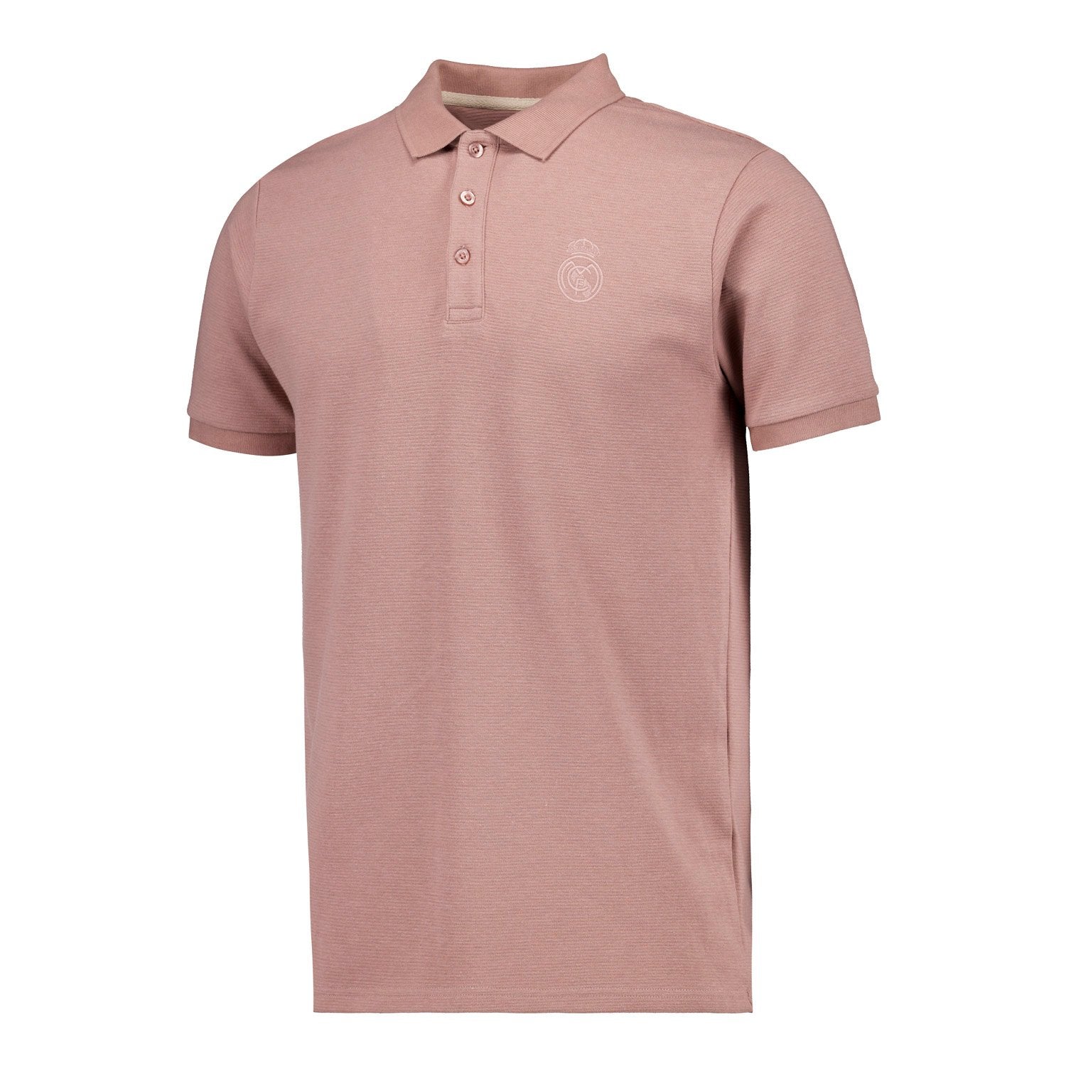 Mens Plum Noir Rib Polo Shirt Dusky Pink