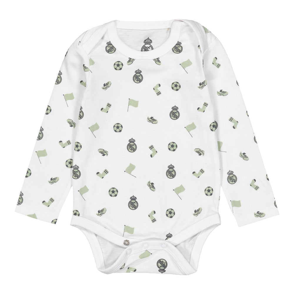 Set 2 Baby Bodies Green/White Real Madrid