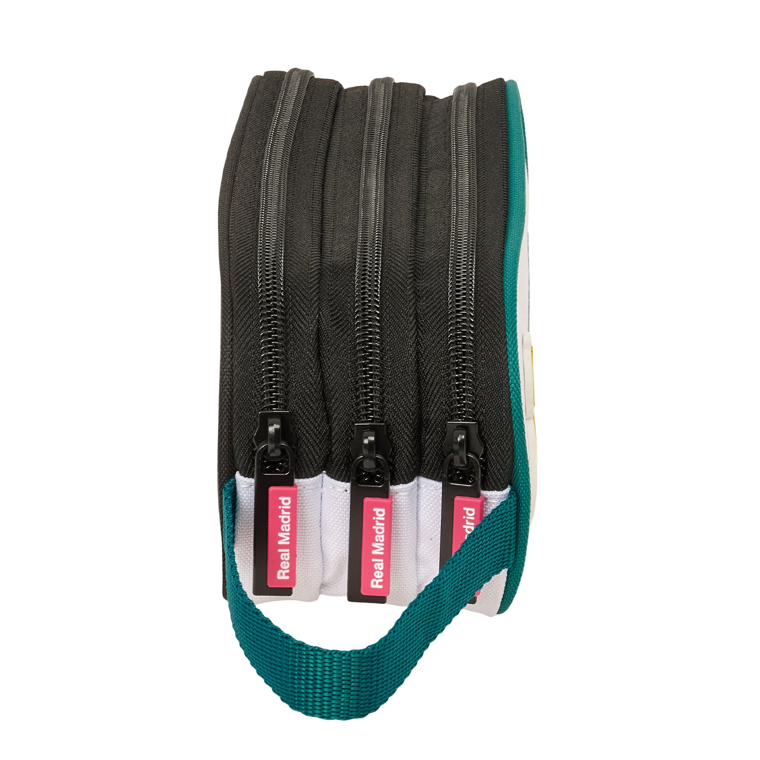 Triple Pencil Case White/Green Real Madrid