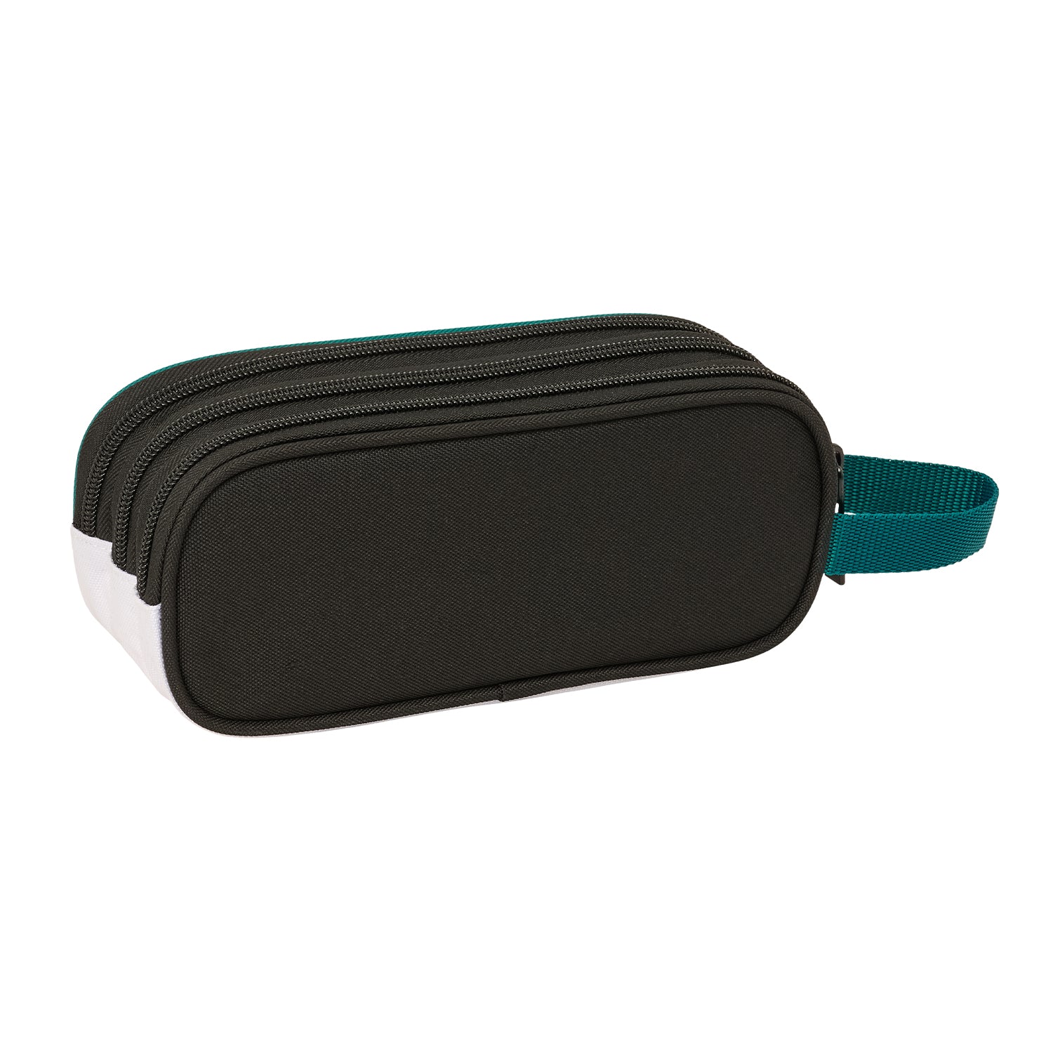 Triple Pencil Case White/Green Real Madrid