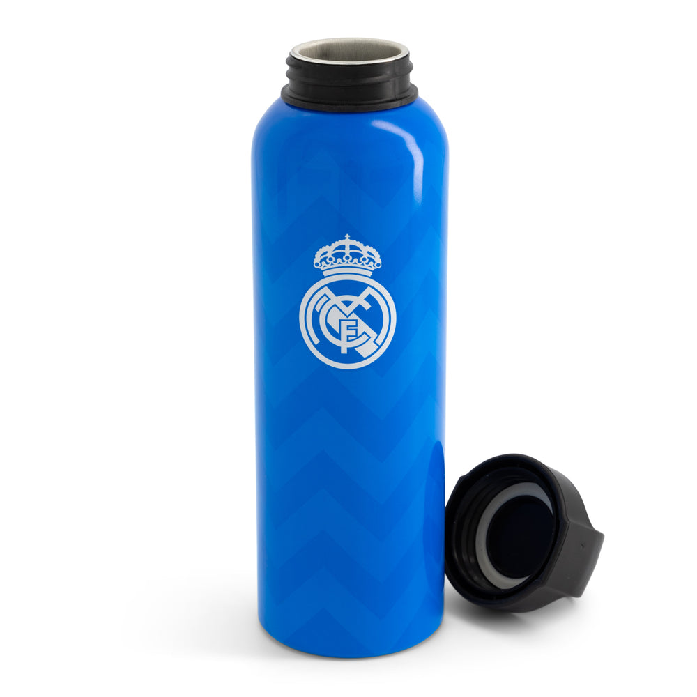 Aluminium Bottle 600ml Blue/White