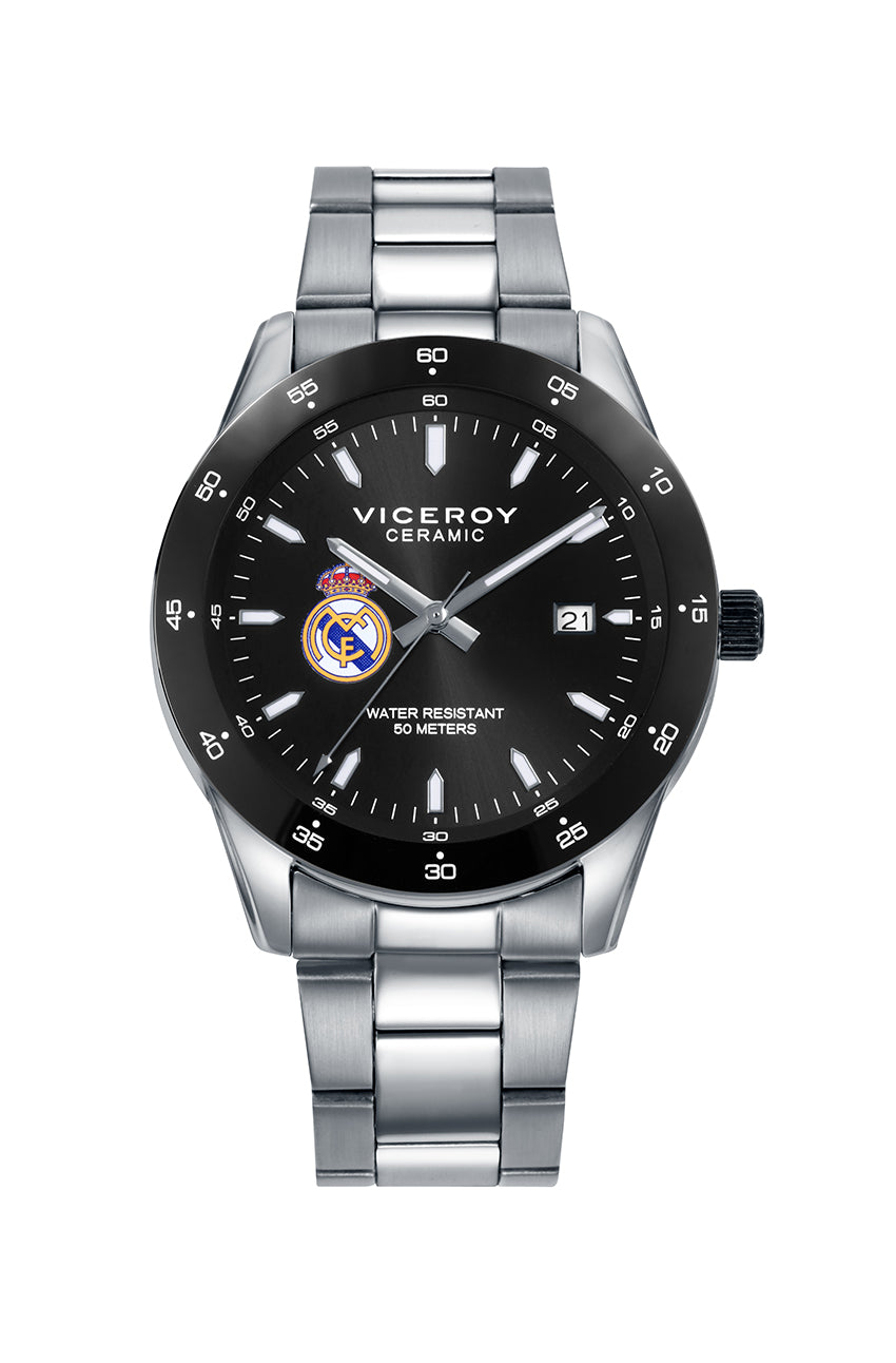 Man Steel Ceramic Bracelet Watch Silver Viceroy